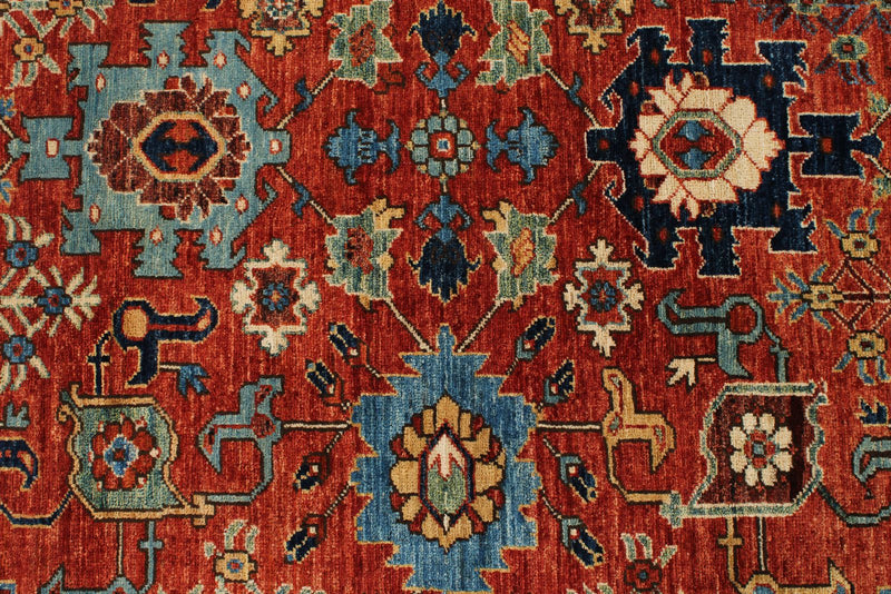 8x10 Rust and Navy Anatolian Traditional Rug