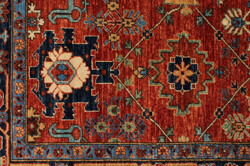 8x10 Rust and Navy Anatolian Traditional Rug