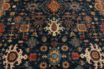 9x12 Navy and Rust Anatolian Traditional Rug