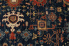 9x12 Navy and Rust Anatolian Traditional Rug