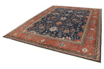 9x12 Navy and Rust Anatolian Traditional Rug