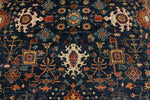 9x12 Navy and Rust Anatolian Traditional Rug