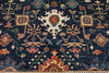 8x10 Navy and Red Anatolian Traditional Rug