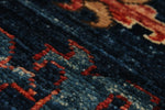 8x10 Navy and Red Anatolian Traditional Rug