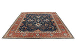 8x10 Navy and Red Anatolian Traditional Rug