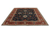 8x10 Navy and Red Anatolian Traditional Rug