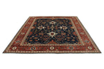 8x10 Navy and Red Anatolian Traditional Rug
