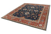 8x10 Navy and Red Anatolian Traditional Rug