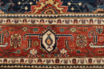 8x10 Navy and Red Anatolian Traditional Rug