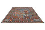 9x12 Light Blue and Multicolor Anatolian Traditional Rug