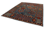 9x12 Light Blue and Multicolor Anatolian Traditional Rug