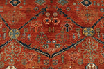 5x7 Rust and Navy Anatolian Traditional Rug