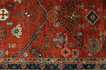 5x7 Rust and Navy Anatolian Traditional Rug