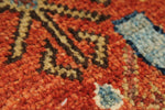 5x7 Rust and Navy Anatolian Traditional Rug