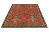 5x7 Rust and Navy Anatolian Traditional Rug