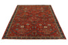 5x7 Rust and Navy Anatolian Traditional Rug