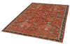 5x7 Rust and Navy Anatolian Traditional Rug