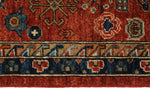 5x7 Rust and Navy Anatolian Traditional Rug