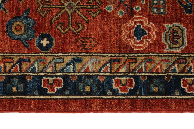 5x7 Rust and Navy Anatolian Traditional Rug