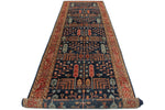 4x16 Navy and Red Anatolian Traditional Runner