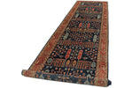 4x16 Navy and Red Anatolian Traditional Runner