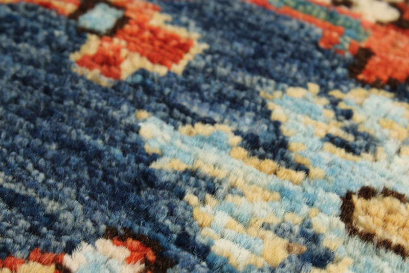 3x14 Navy and Red Anatolian Traditional Runner