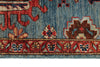 3x7 Light Blue and Rust Anatolian Traditional Runner