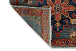 3x7 Light Blue and Rust Anatolian Traditional Runner
