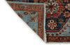 3x10 Light Blue and Rust Anatolian Traditional Runner