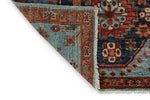 3x10 Light Blue and Rust Anatolian Traditional Runner
