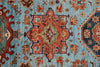 3x10 Light Blue and Rust Anatolian Traditional Runner