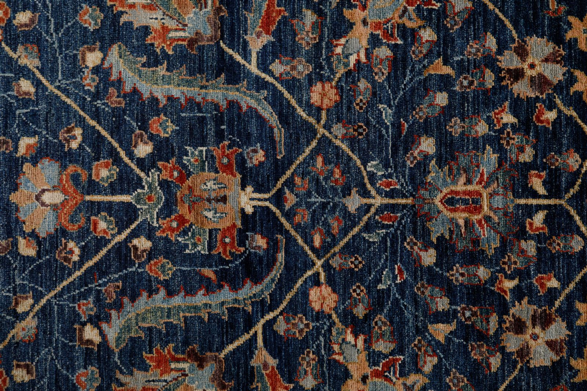 3x14 Navy and Red Anatolian Traditional Runner