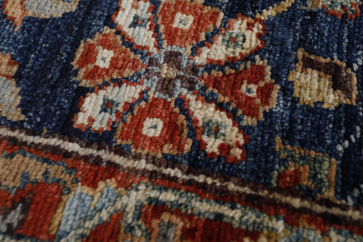 3x14 Navy and Red Anatolian Traditional Runner