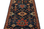 3x8 Navy and Red Anatolian Traditional Runner