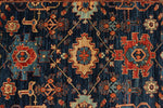 3x8 Navy and Red Anatolian Traditional Runner