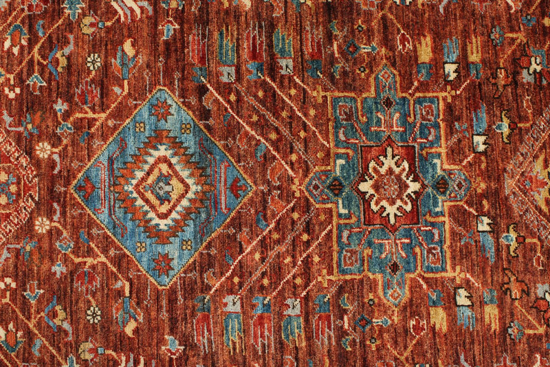 3x12 Brown and Multicolor Anatolian Traditional Runner