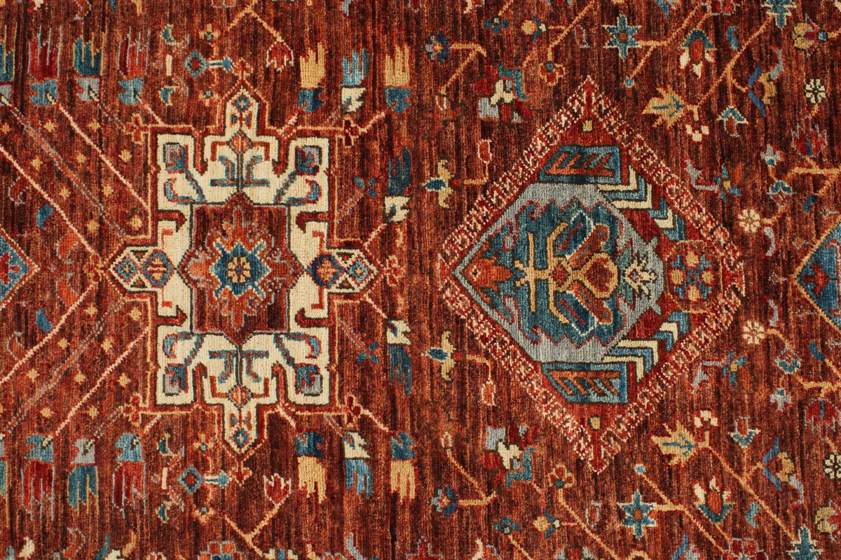 3x12 Brown and Multicolor Anatolian Traditional Runner