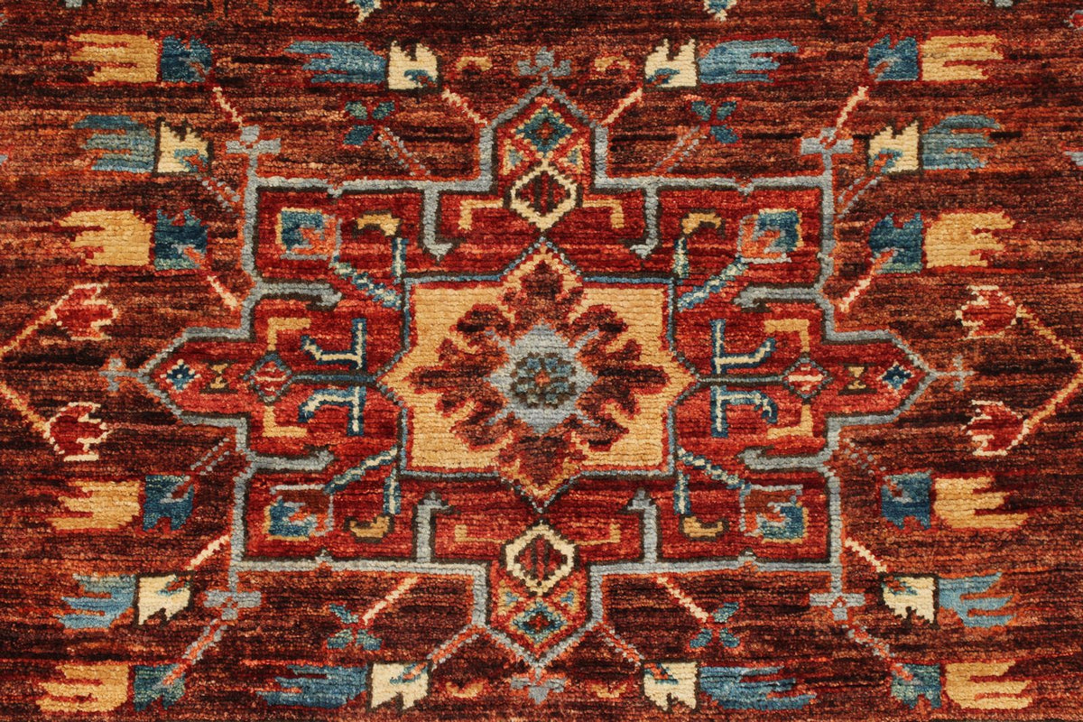 3x12 Brown and Multicolor Anatolian Traditional Runner