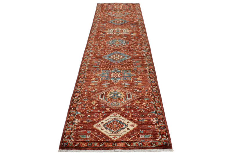 3x12 Brown and Multicolor Anatolian Traditional Runner