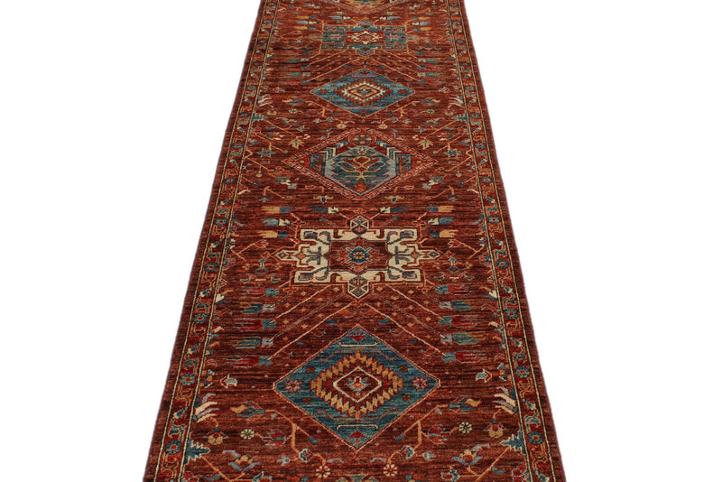 3x12 Brown and Multicolor Anatolian Traditional Runner