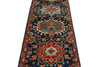 3x9 Navy and Red Anatolian Traditional Runner