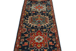 3x9 Navy and Red Anatolian Traditional Runner