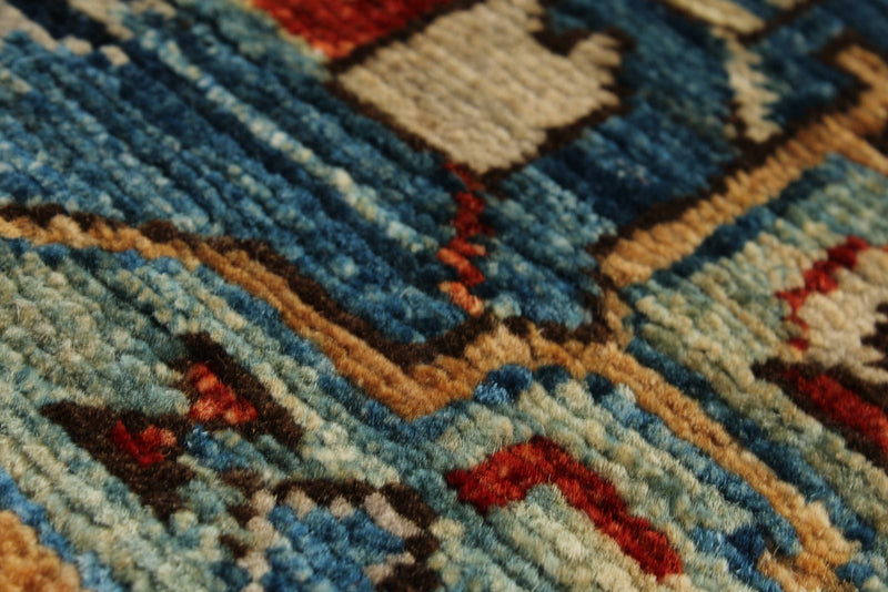 3x8 Navy and Light Blue Anatolian Traditional Runner