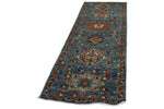 3x8 Navy and Light Blue Anatolian Traditional Runner