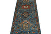 3x8 Navy and Light Blue Anatolian Traditional Runner