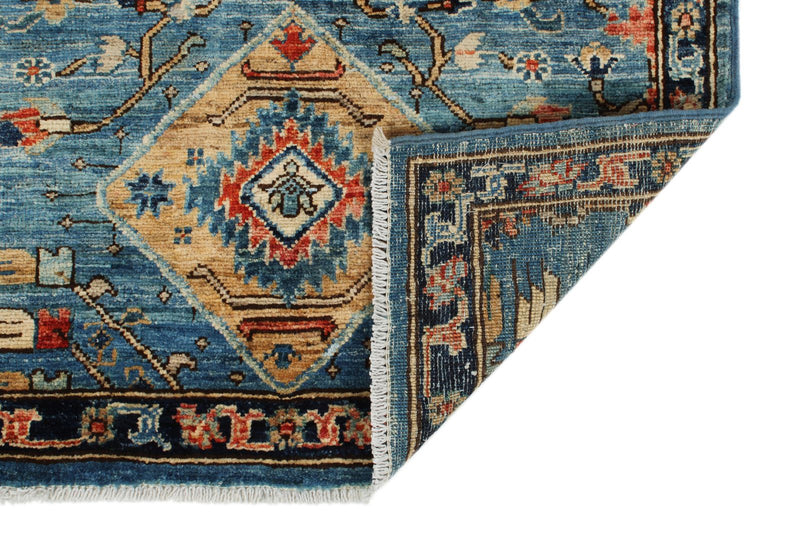 3x8 Navy and Light Blue Anatolian Traditional Runner