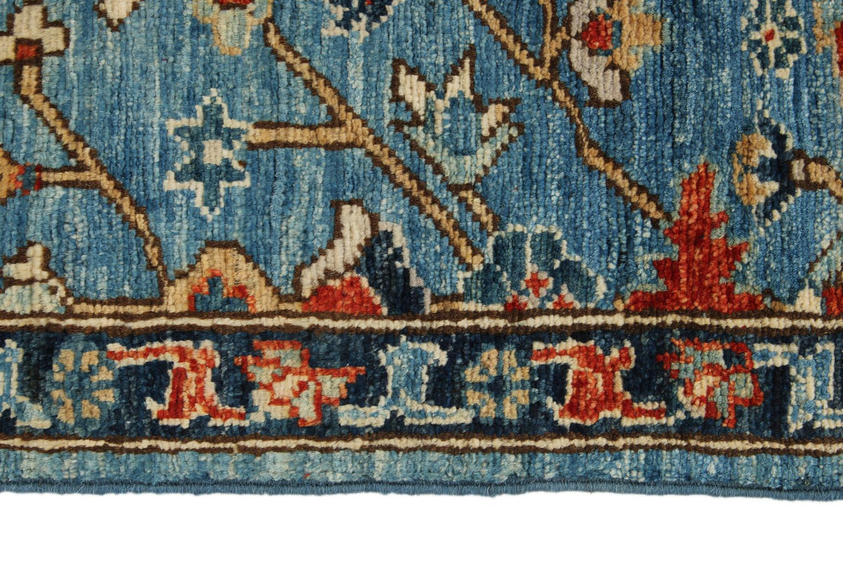 3x8 Navy and Light Blue Anatolian Traditional Runner