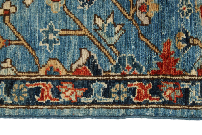 3x8 Navy and Light Blue Anatolian Traditional Runner
