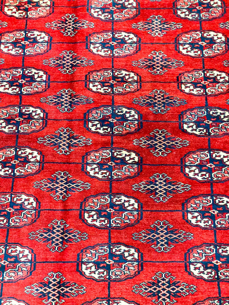 6x9 Red and Red Tribal Rug