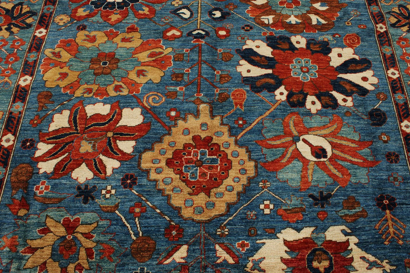 8x10 Light Blue and Green Anatolian Traditional Rug